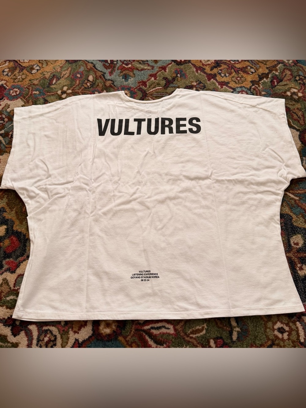 Yeezy ¥$ VULTURES Korea Listening Experience Box Tee White Size 3 Large Oversize